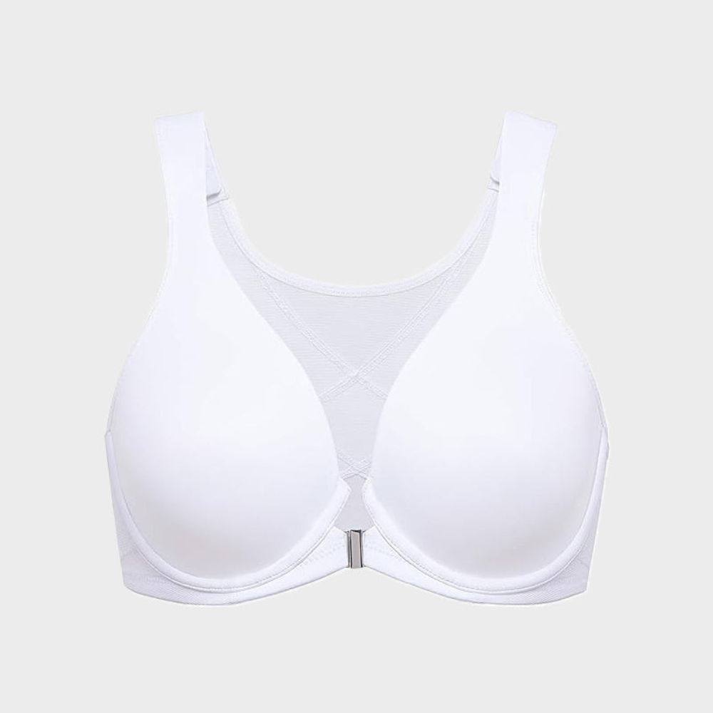 Front Closure Underwire Unlined Back Support Plunge Bra