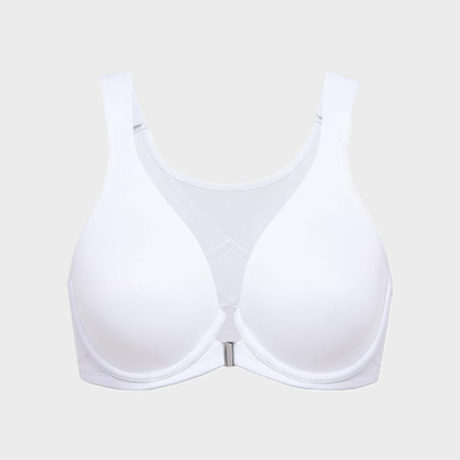Front Closure Underwire Unlined Back Support Plunge Bra