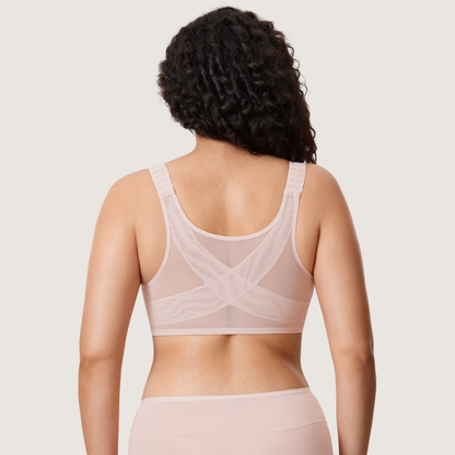 Front Closure Underwire Unlined Back Support Plunge Bra